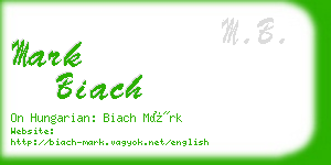 mark biach business card